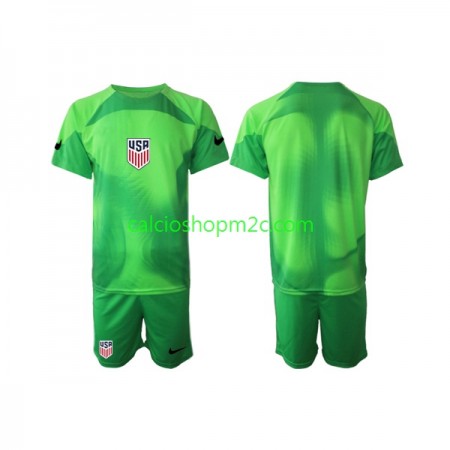 Stati Uniti Portiere Bambino Maglia Quarta World Cup 2022 Manica Corta (+ Pantaloncini)